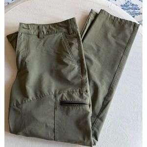 Magellan Men's Cargo Pants Olive Green Size 36W Zip Pockets Outdoor